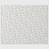 Unisex Zwart & Wit Scribble Patroon Geschenkverpak Cadeaupapier (Vlak)
