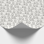 Unisex Zwart & Wit Scribble Patroon Geschenkverpak Cadeaupapier (Hoek)