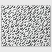 Unisex Zwart & Wit Scribble Patroon Geschenkverpak Cadeaupapier (Vlak)