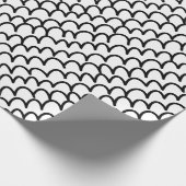 Unisex Zwart & Wit Scribble Patroon Geschenkverpak Cadeaupapier (Hoek)
