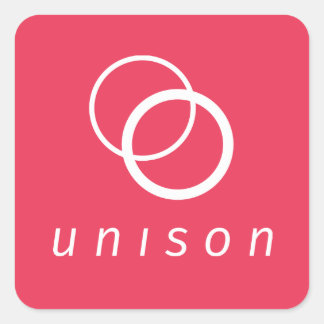 Unison-stickers Vierkante Sticker