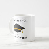 Unispruch "Bachelor of Angst" Geschenk, Studenten Koffiemok (Voorkant links)