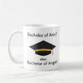 Unispruch "Bachelor of Angst" Geschenk, Studenten Koffiemok (Links)