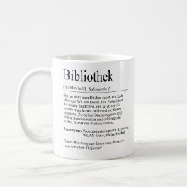 Unispruch "Bibliothek" Geschenk, Studenten Koffiemok