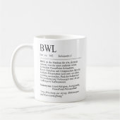 Unispruch "BWL" Student Geschenk, Studenten Koffiemok (Links)