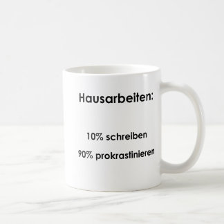 Unispruch "Hausarbeiten" Geschenk, Studenten Koffiemok
