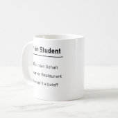 Unispruch "Ich bin Student" Geschenk, Studenten Koffiemok (Voorkant links)