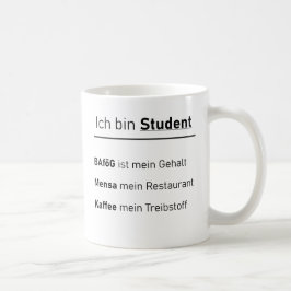 Unispruch "Ich bin Student" Geschenk, Studenten Koffiemok