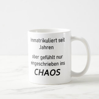 Unispruch "immatrikuliert ins Chaos" Studenten Koffiemok