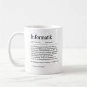 Unispruch "Informatik" Geschenk, Studenten Koffiemok (Links)