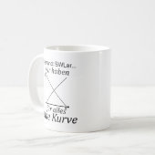 Unispruch "Kurve" Student Geschenk, Studenten Koffiemok (Voorkant links)