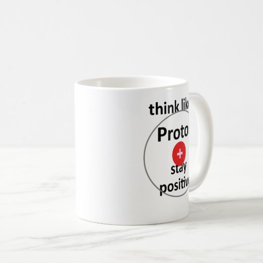 Unispruch "like a proton" Geschenk, Studenten Koffiemok (Voorkant rechts)