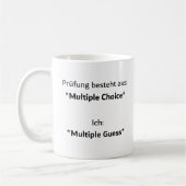 Unispruch "multiple guess" Geschenk,  Studenten Koffiemok (Links)