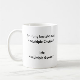 Unispruch "multiple guess" Geschenk,  Studenten Koffiemok