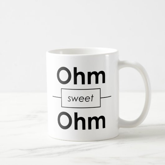 Unispruch "Ohm sweet Ohm" Geschenk, Studenten Koffiemok (Rechts)