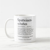 Unispruch "Sportwissenschaften" Studenten Koffiemok (Links)