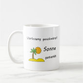 Unispruch "Strandpflicht" Geschenk, Studenten Koffiemok (Links)