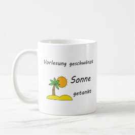 Unispruch "Strandpflicht" Geschenk, Studenten Koffiemok
