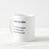 Unispruch "Studium heißt..." Geschenk, Studenten Koffiemok (Voorkant links)