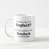 Unispruch "Vorlesung auf Eng" Geschenk, Studenten Koffiemok (Links)