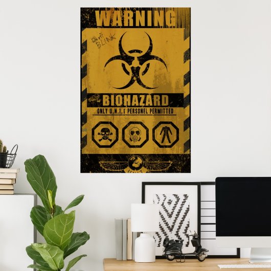 UNIT BIOHAZARD POSTER (Thuiskantoor)