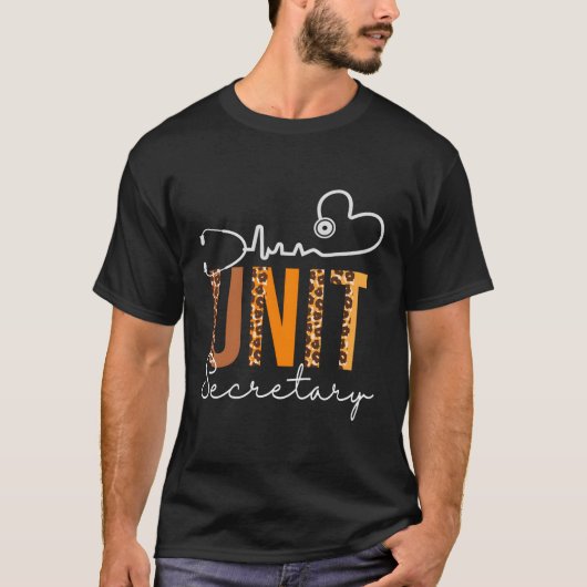 Unit Secretary Leopard Hebeat Appreciation Herfst T-shirt (Voorkant)