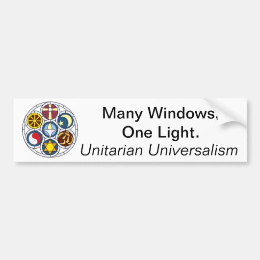 Unitarian Universalist Merchandise Bumpersticker (Voorkant)