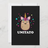 Unitato Unicorn Potato Cute Funny Vegetable Fries Bedankkaart (Voorkant)