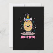 Unitato Unicorn Potato Cute Funny Vegetable Fries Kaart (Voorkant)