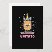 Unitato Unicorn Potato Cute Funny Vegetable Fries Kaart (Voorkant / Achterkant)