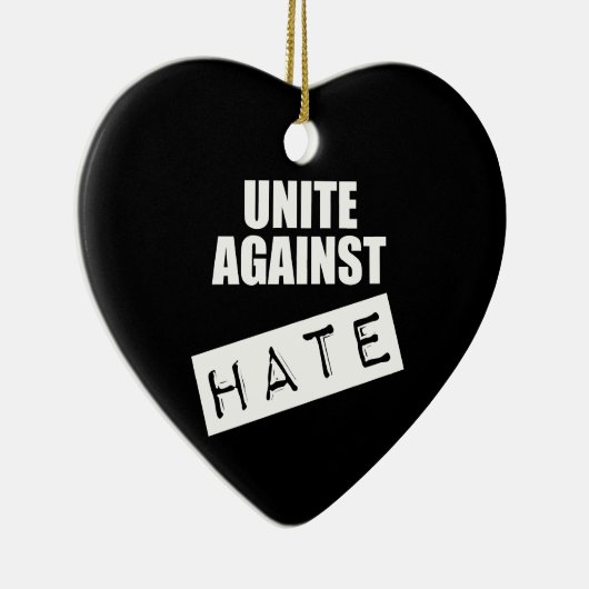 Unite against Hate Keramisch Ornament (Rechts)