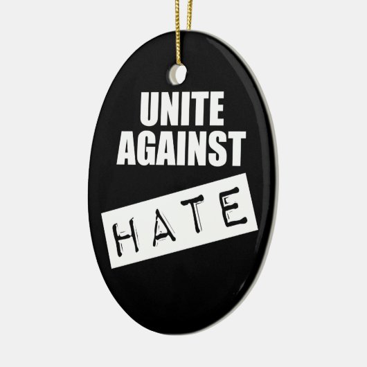 Unite against Hate Keramisch Ornament (Links)