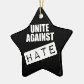 Unite against Hate Keramisch Ornament (Links)