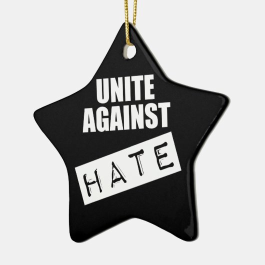 Unite against Hate Keramisch Ornament (Links)