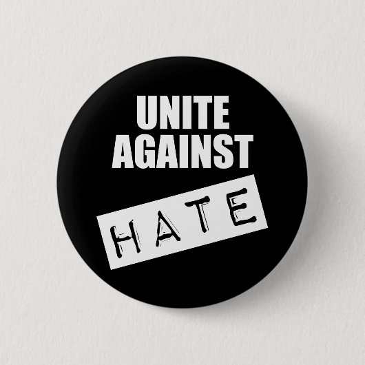 Unite against Hate Ronde Button 5,7 Cm (Voorkant)