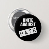 Unite against Hate Ronde Button 5,7 Cm (Voorkant /achterkant)