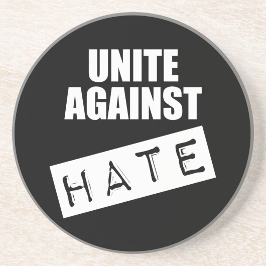 Unite against Hate Zandsteen Onderzetter (Voorkant)