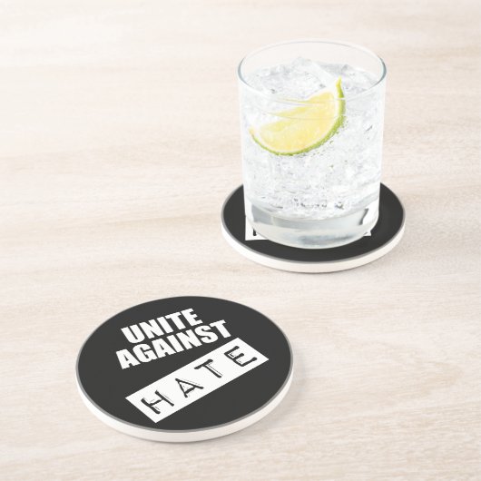 Unite against Hate Zandsteen Onderzetter (Zijkant)