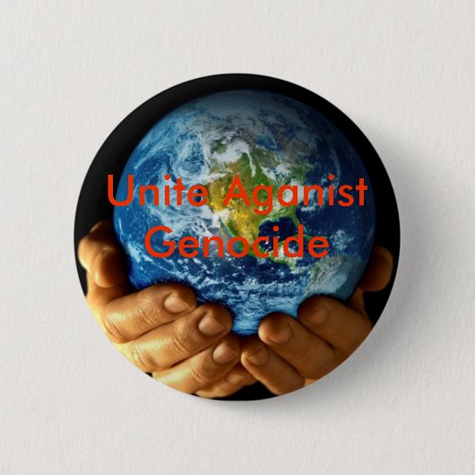 Unite Aganist Genocide Ronde Button 5,7 Cm (Voorkant)