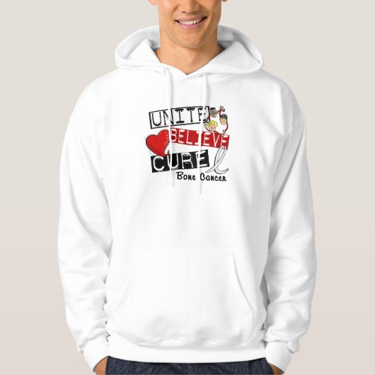UNITE GELOOFT CURE Bone Cancer Hoodie (Voorkant)