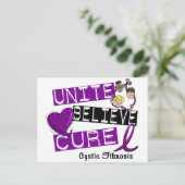 UNITE GELOOFT CURE Cystic Fibrosis Briefkaart (Staand voorkant)