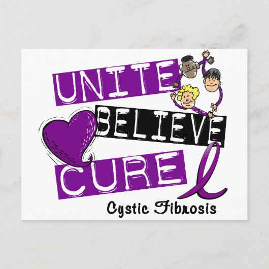 UNITE GELOOFT CURE Cystic Fibrosis Briefkaart (Voorkant)