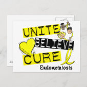 UNITE GELOOFT CURE Endometriosis Briefkaart (Voorkant / Achterkant)
