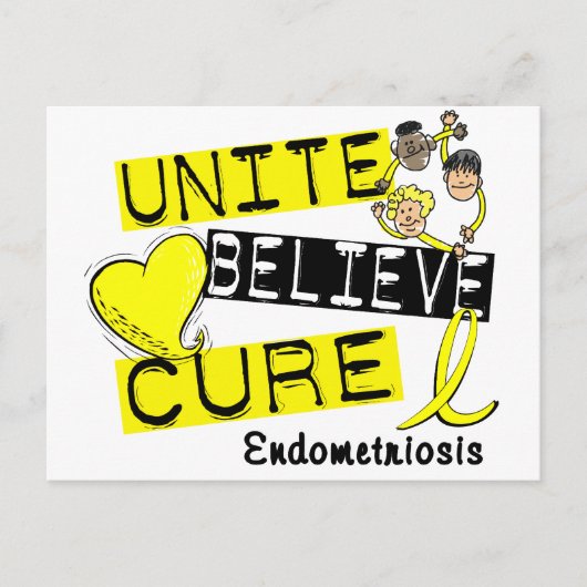UNITE GELOOFT CURE Endometriosis Briefkaart (Voorkant)