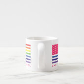 Unite in Love America Flag Design Espresso Kop (Achterkant)