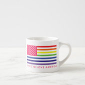 Unite in Love America Flag Design Espresso Kop (Rechts)