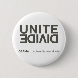 Unite over verdelen, witte knop ronde button 5,7 cm