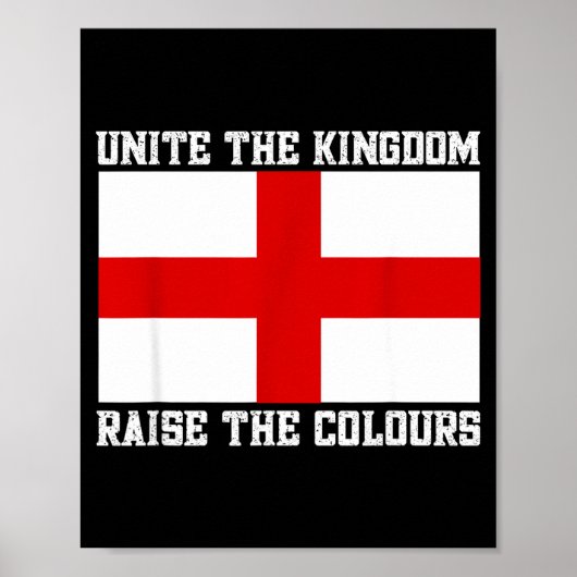 Unite The Kingdom St George Cross  Poster (Voorkant)