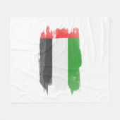 United Arab Emirates flag brush stroke Fleece Deken (Voorkant (Horizontaal))