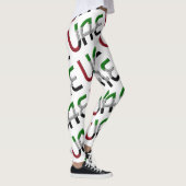 United Arab Emirates Flag Typography Pattern Leggings (Rechts)
